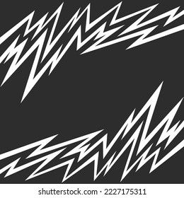 Abstract background with reflective jagged spike pattern and with some copy space area
