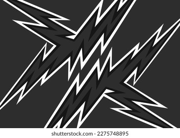 Abstract background with reflective jagged spike pattern. Cross jagged pattern