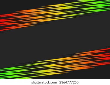 Abstract background with reflective jagged spike pattern and with some copy space area and with Rastafari color theme