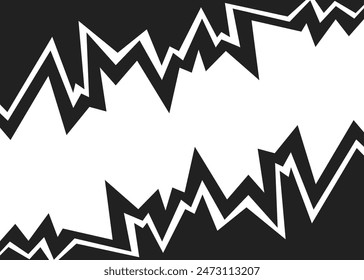 Abstract background with reflective jagged spike pattern and with some copy space area
