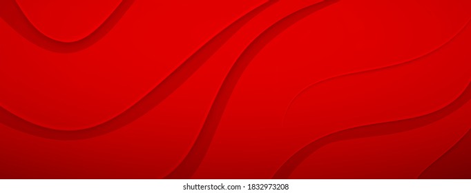 Abstract background with relief wavy surface in red colors