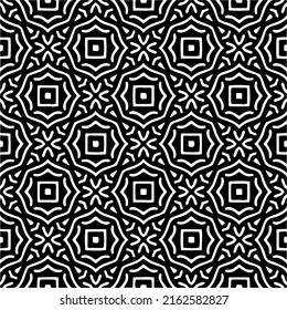 Abstract background with repeat pattern . Black and white color. Unique geometric vector swatch. Perfect for site backdrop, wrapping paper, wallpaper, textile and surface design. 
