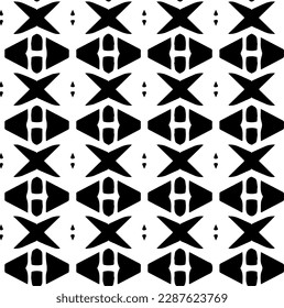 Abstract background with repeat pattern . Black and white color. Unique geometric vector swatch. Perfect for site backdrop, wrapping paper, wallpaper, textile and surface design. 