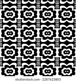 Abstract background with repeat pattern . Black and white color. Unique geometric vector swatch. Perfect for site backdrop, wrapping paper, wallpaper, textile and surface design. 