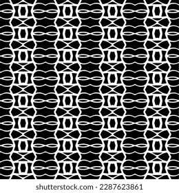 Abstract background with repeat pattern . Black and white color. Unique geometric vector swatch. Perfect for site backdrop, wrapping paper, wallpaper, textile and surface design. 