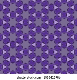 Abstract background. Repeated hexagon tiles mosaic. Seamless surface pattern with classic geometric ornament. Digital paper, textile print, page fill. Vector art