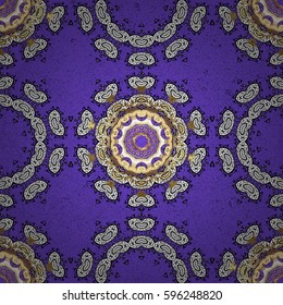 Abstract background with repeating elements. Violet and white pattern. Elegant vector classic pattern.