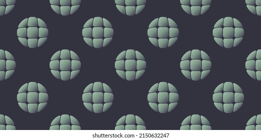 Abstract Background, Repeating Retro Style Geometric Ball Shapes, 3D Spheres Pattern - Geometrical Graphic Design for Cards, Covers, Flyers, Web or Decoration
