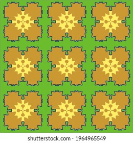 Abstract background with repeating symmetric geometric pattern.