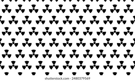 Abstract background with repetitive pattern of radioactive material symbol for prints, websites and graphic resources.