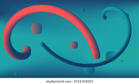 Abstractas representación de fondo de una sonrisa con un fondo azul degradado, creando una atmósfera serena y tranquilizadora