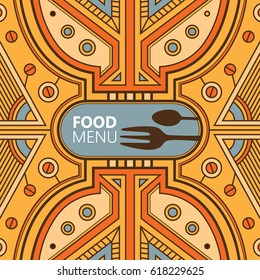 Abstract Background, Restaurant Menu Cover (vector Art)