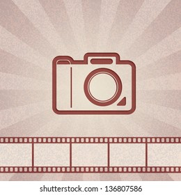 Abstract background. Retro camera