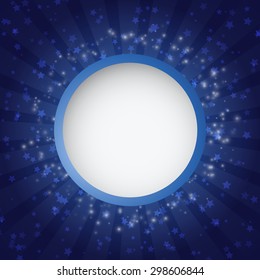 Abstract background with retro circle banner. Vector illustration
