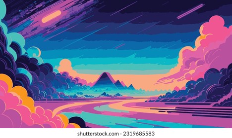 abstract background with retro color