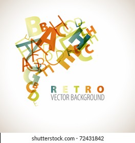 Abstract background with retro colored letters - Powered by Shutterstock - Get 15% off with code: PIKWIZARD15