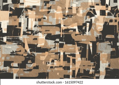 Abstract Background, Retro Engraving Style. Vector Illustration