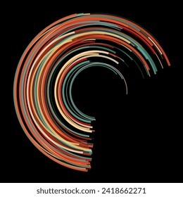 Abstract background with a retro lines logo design 