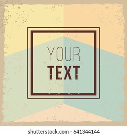 Abstract Background retro mosaic brochure or banner. Vintage creative cards. Hipster textures. Retro patterns for Posters, Flayers and Banner Designs. Template