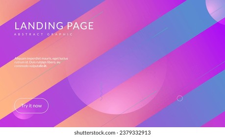 Abstract Background. Retro Music Pattern. Purple Digital Frame. 3d Shape. Cool Horizontal Brochure. Corporate Page. Flat Landing Page. Pink Abstract Background