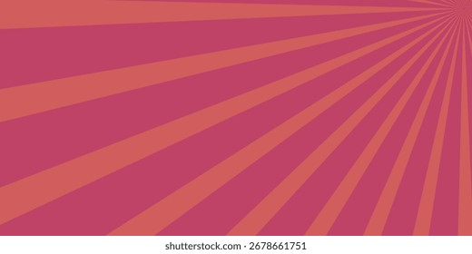 Fundo abstrato com raios de luz retrô. Fundo de raios de sol rosa do salmão, fundo de textura listrada luz do nascer do sol,