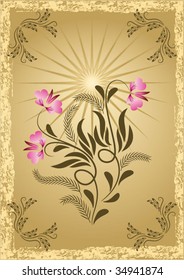 Abstract background in retro style