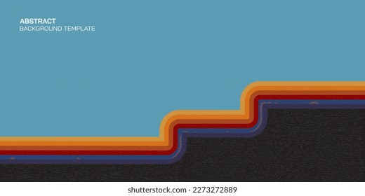Abstract background retro style with colorful stripes have blank space.
