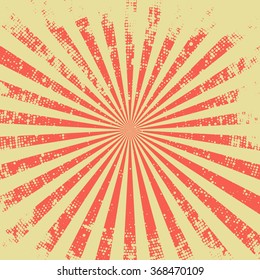 Abstract background in retro style with halftone grunge effect