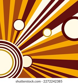 Abstract background in retro style. Hand drawn vector illustration. Flat color design.