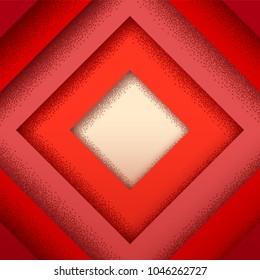 Abstract background with retro styled vintage layers and dotted shadow