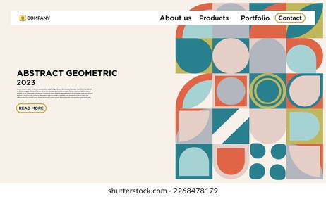 Abstract Background Retro Website Landing Page