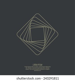 Abstract background with a rhombus geometry. Badge, monogram, banner