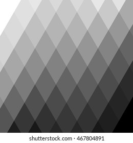 Abstract background rhombus. Monochrome image. The illusion of the gradient. Geometric pattern.