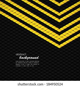 abstract background with rhombus and yellow lines 