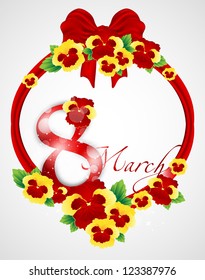abstract background with ribbon