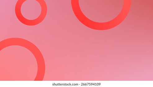 Abstract background with ring circles in pink and orange colors Gradient Design