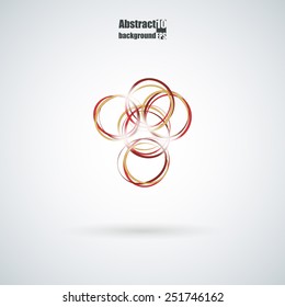 Abstract background with rings. Eps10 Vector illustration