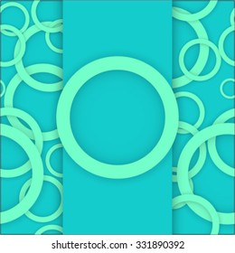 Abstract background with rings of light gray color. Paper circle banner background. Stock vector.