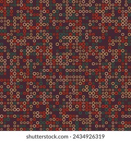 Abstract background. Rings in multiple colors. Warm earth tones with deep red accents. Marvelous vector illustration.