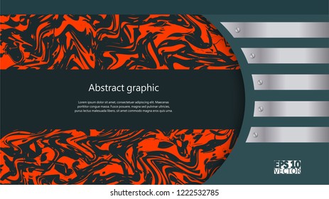 Abstract background with ripple. Brochure template with creative fluid colors background. Eps10 Vector illustration