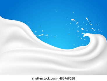 Abstract background ripple milk, illustration design.