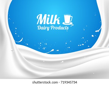 Abstract background ripple milk, illustration vector design.