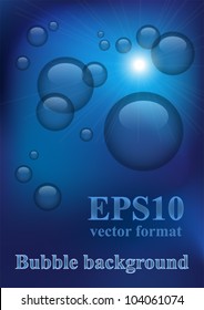 Abstract background with rising bubbles. EPS10 vector format. Raster version available in my portfolio
