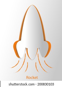 Abstract background, rocket 