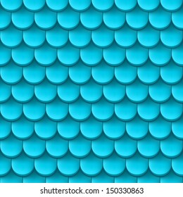 Abstract background with roof tile pattern in light blue color.