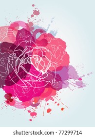 Abstract background with the rose