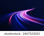 Abstract background rotational border lines. Futuristic dynamic motion technology. High-speed light trails effect.	