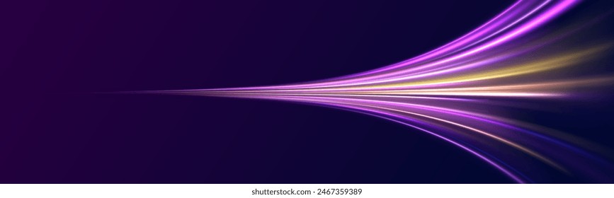 Abstract background rotational border lines. Futuristic dynamic motion technology. High-speed light trails effect.	