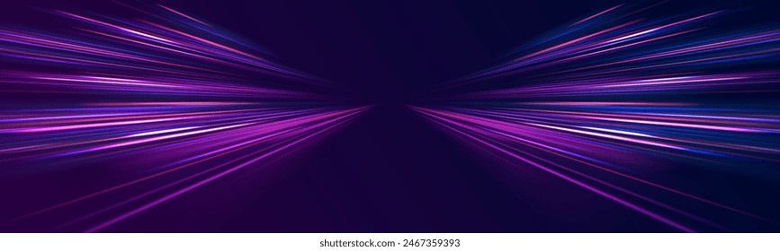 Líneas de borde de rotación de fondo Abstractas. Tecnología de movimiento dinámico futurista. Efecto de rastros de luz de alta velocidad.	