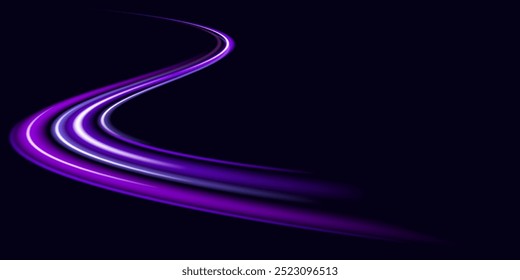 Líneas de borde rotacionales de fondo Abstractas. Tecnología de movimiento dinámico futurista. Efecto de rastros de luz de alta velocidad. 